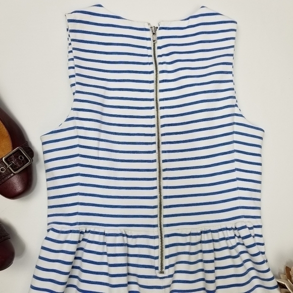 J CREW Blue Stripe Fit Flare Dress Sz XS - Picture 8 of 8